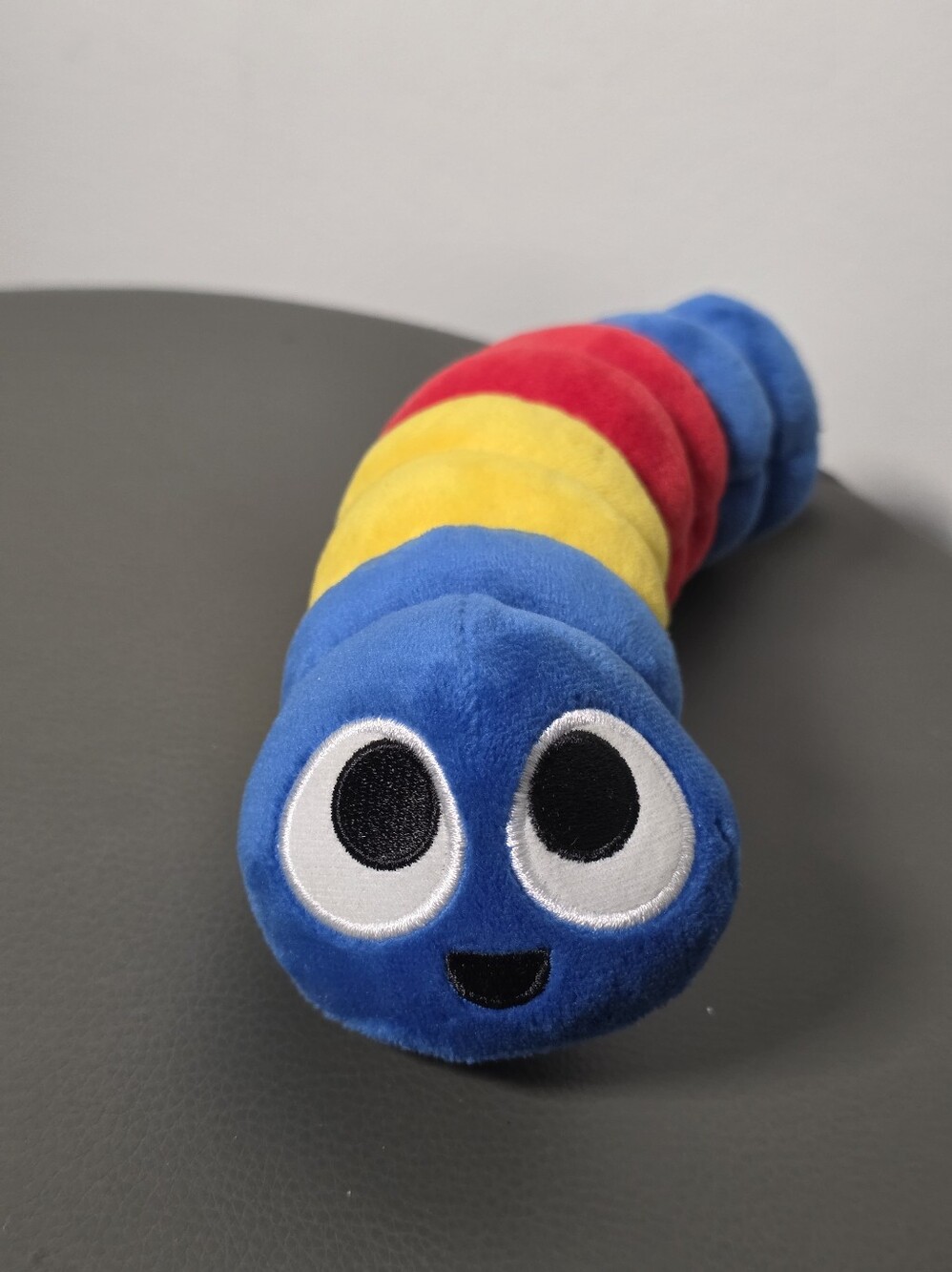 Slither.io Plush Caterpillar Worm Toy Blue Red Yellow Stuffed Plush 9"